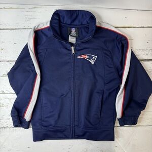 Reebok Kids Size S (4) NFL Patriots Navy Zip Up Jacket Embroidered Sportswear